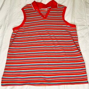 VTG Basic Editions 80s, Women’s Top, Ringer Style, Striped, Multicolored, XL